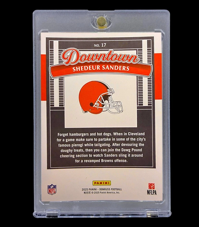 SHEDEUR SANDERS ROOKIE DOWNTOWN REFRACTOR GRAN TAMAÑO Holo Prizm - MARRÓN Foto 4 de 4