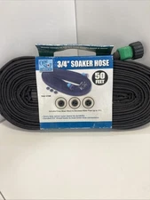 One Stop Gardens Flat Seeper Soaker Hose - 3/4 in. x 50 ft. New In Sleeve C5