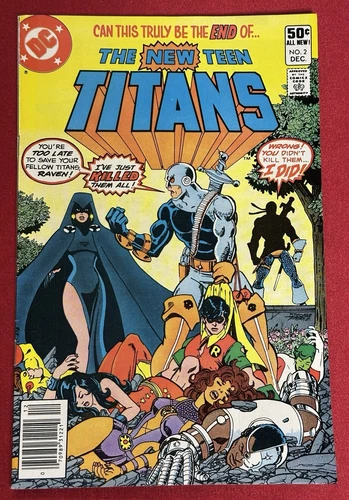 The New Teen Titans #2 (DC Comics 1980) 1st Deathstroke! Newsstand! Key