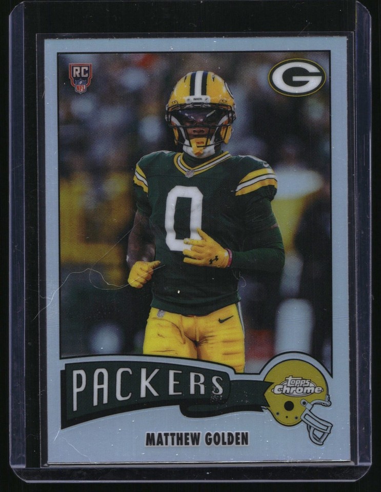 2025 Topps Chrome 1975 #1975-13 Matthew Golden Refractor RC Packers