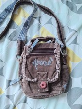 Animal Brown Corduroy Shoulder Bag Surf Brand Funky