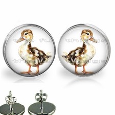 Farm Animal Ducky Duck Girls Stud Earrings Hypoallergenic Girl Jewelry