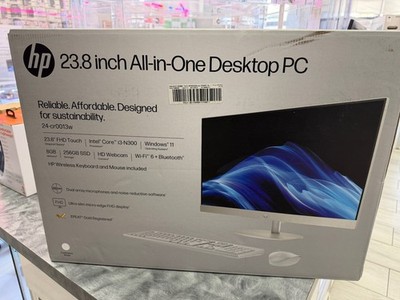 HP 24-CR0013W 23.8'' All-in-One Desktop PC Intel i3-N300 8GB RAM 256GB SSD - NEW!