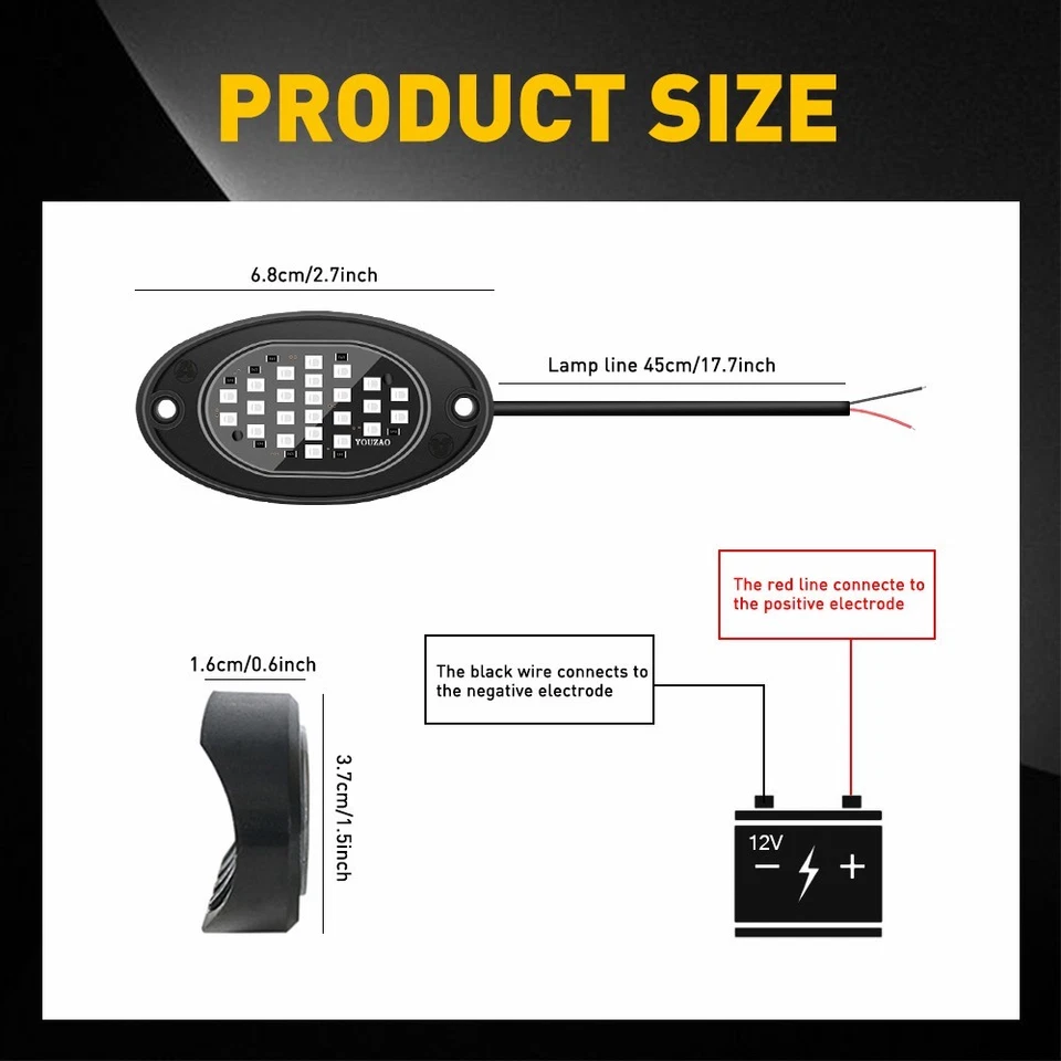 Luz LED blanca debajo de la carrocería 100 piezas lámpara de neón brillante universal para camioneta Jeep SUV Foto 3 de 4