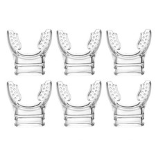 6 PCS Scuba Diving Regulator Mouthpiece Transparent Silicone Snorkel Mouthpie...