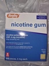 Rugby Nicotine Gum Original Flavor 4mg 2 boxes 110 pcs each.