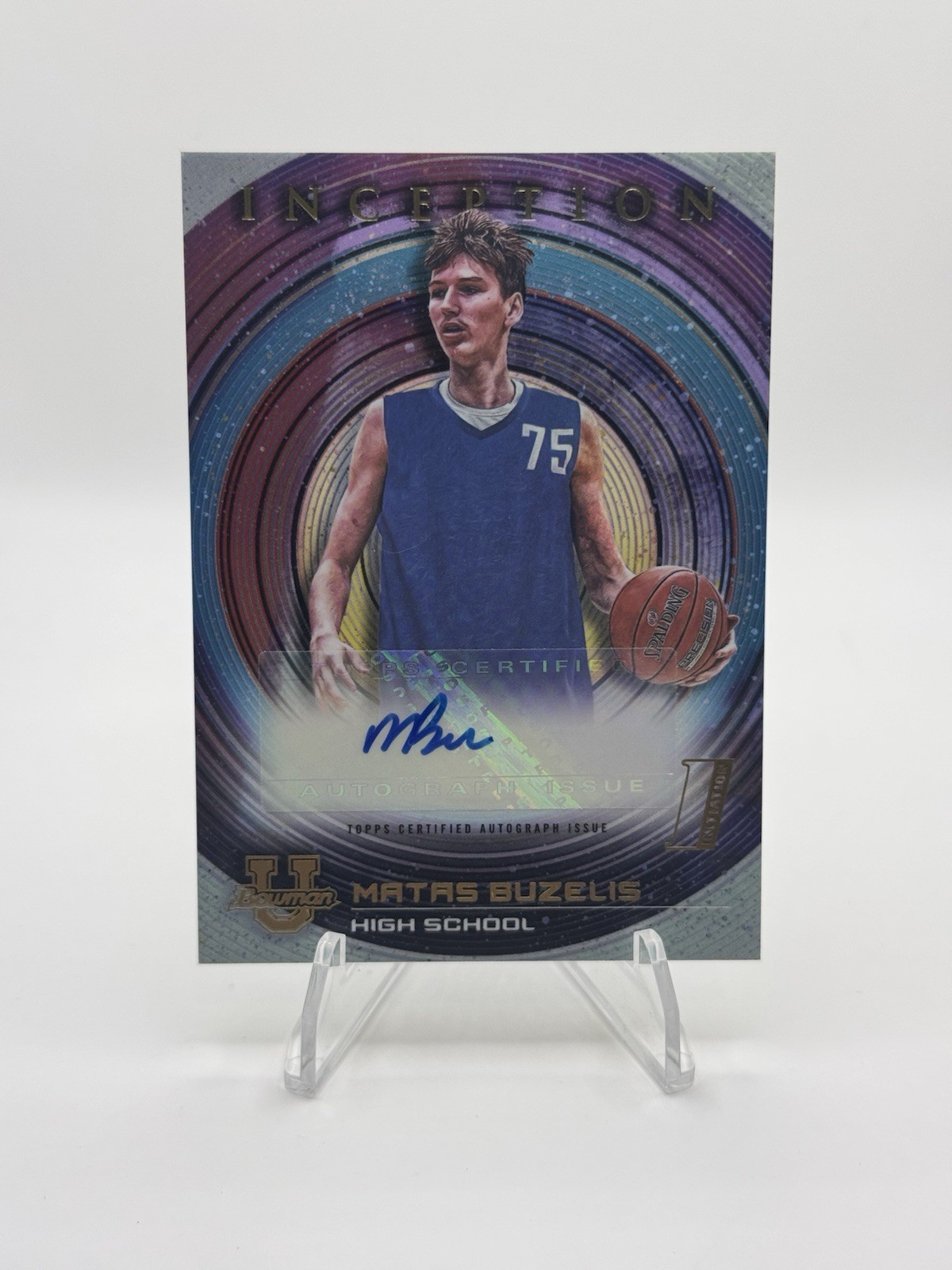 2022-23 Bowman Inception University Chrome Matas Buzelis High School Autograph