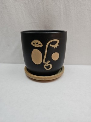 Rosy Cheeks Face Planter 4.5'' T X 4.5'' W Funky Abstract Art Style