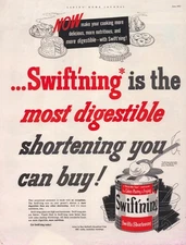Swift'ning Magazine Ad Shortening 1953 Digestible Nutritious