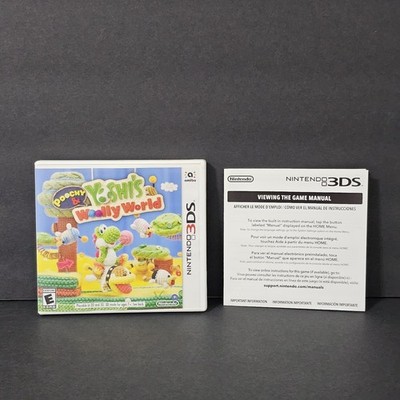 Poochy and Yoshi's Woolly World Nintendo 3DS Case *Case/Manual Only No Game*