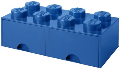 LEGO Schubladenbox STORAGE BRICK DRAWER 8 2 Schübe blau