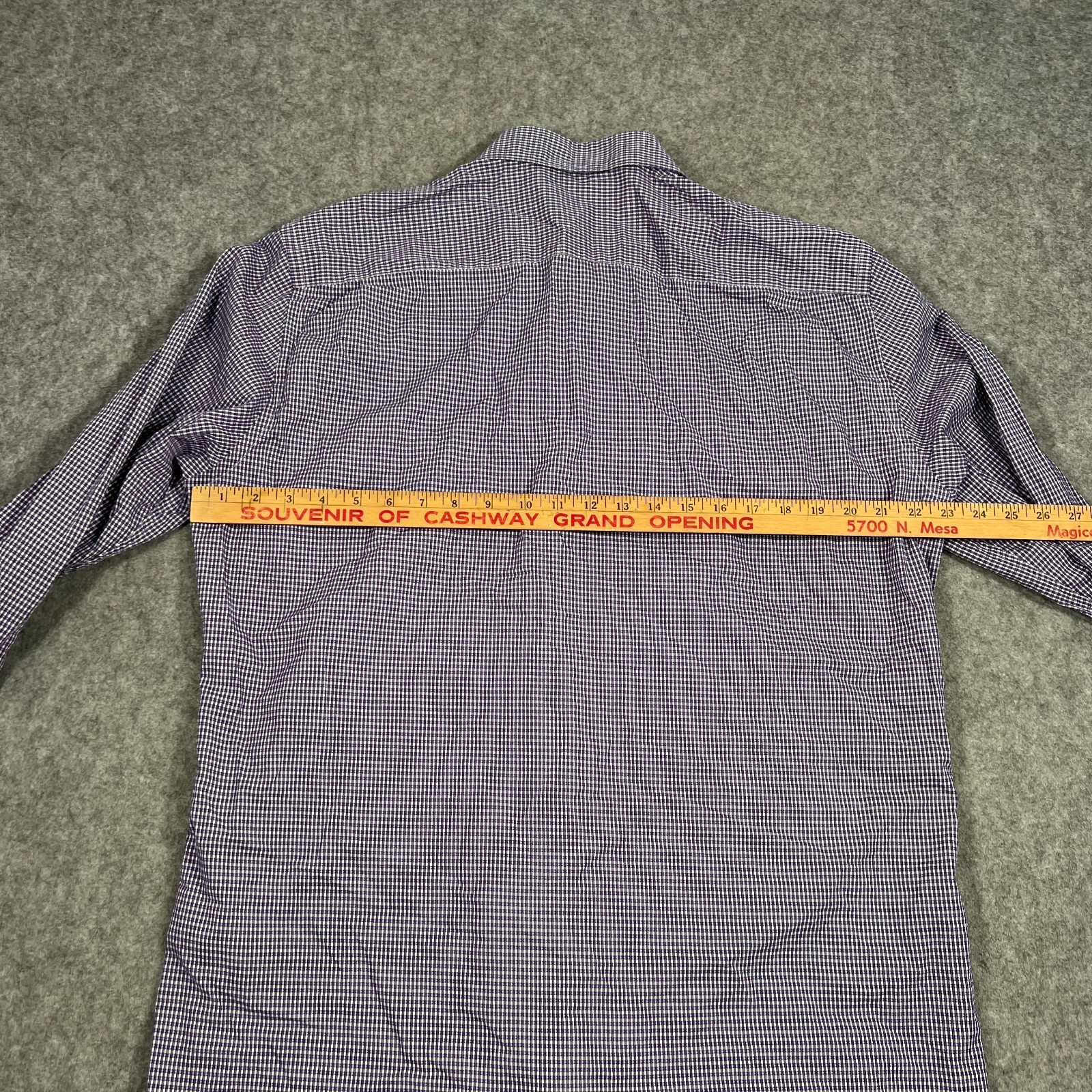 Ermenegildo Zegna Purple Plaid Long Sleeve Button Down Dress Shirt Men's Size XL