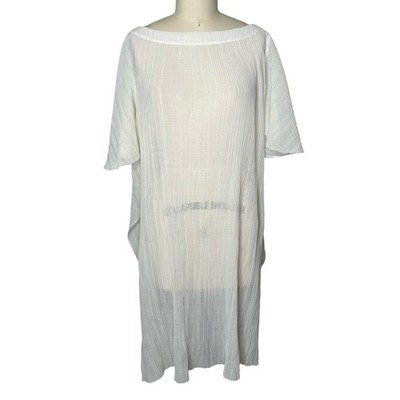 Akemi + Kin Cream Gauze Bell Sleeve Slit Tunic Size Medium 
