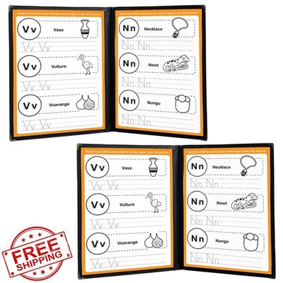 FLKQC 2PCS 8.5 x 11 Inch Menu Covers, 2 Page 4 View Transparent Restaurant Me...