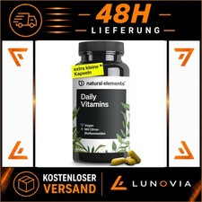 natural elements Daily Vitamins – 120 Kapseln – Vegan, Hochdosiert