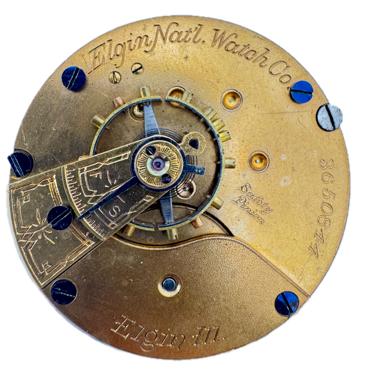 Antique 1890 Elgin 7 Jewel 18s Hunter Pocket Watch Movement 96 USA