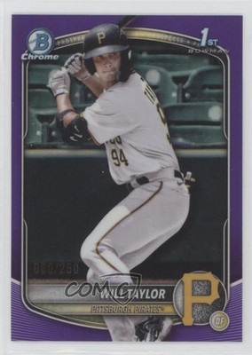 2025 Bowman Chrome Prospects Purple Refractor 80/250 Will Taylor #BCP-179 08mi