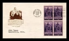 DR JIM STAMPS US COVER 13TH AMENDMENT FDC SCOTT 902 BLOCK OF 4 GRIMSLAND