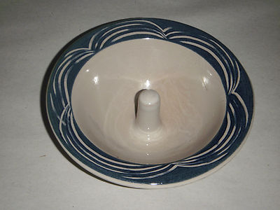 THE ORIGINAL APPLE BAKER BAKING DISH PARIS MAINE BLUE SWIRL CHRISTIAN RIDGE POT