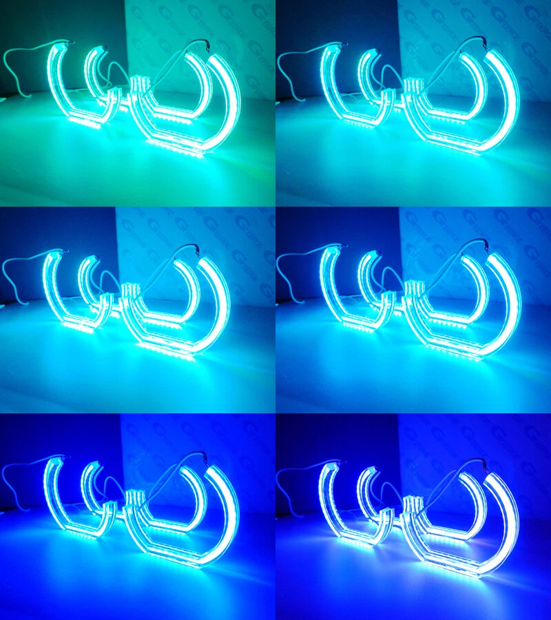 For BMW Z3 1999 2000 2001 2002 DRL Multi Color DTM Style RGB Led Angel Eyes Kit - Image 3 of 4