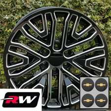 24 X10 Inch Chevy Tahoe Replica Wheels Black Machined 2019 Gm Accessory Rims 24 X10 Inch Chevy Tahoe Replica Wheels Black Machined 2019 Gm Accessory Rims