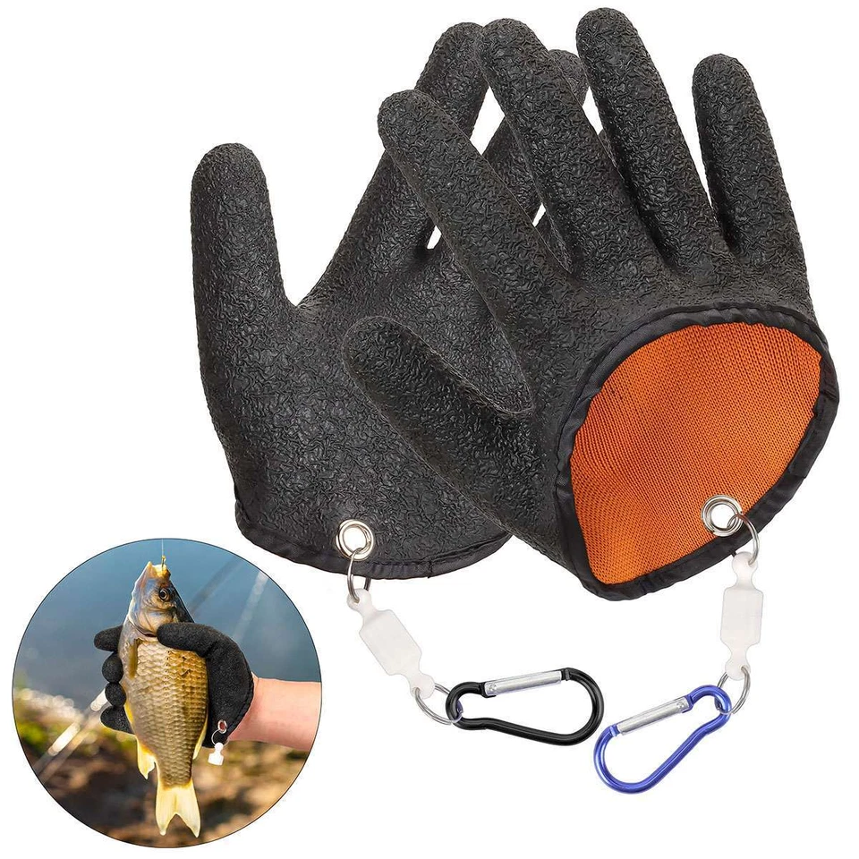 Guantes de pesca antideslizantes protegen la mano de rasguños de pinchazos captura profesional Foto 2 de 4