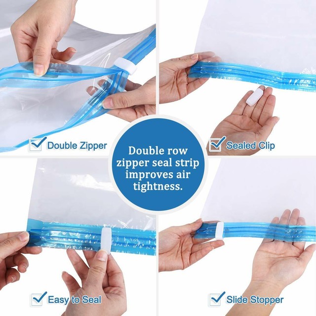 6 JUMBO XL Space Saver Extra Large Vacuum Seal Storage Bag ZIPLOCK