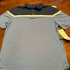 Ben Hogan Mens Blue GOLF Short Sleeve Performance Polo Shirt Size XL-NWT