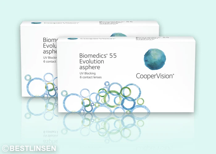Biomedics 55 Evolution UV CooperVision 2x6 Kontaktlinsen + Behälter gratis
