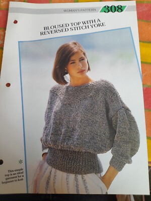 Damen Strickmuster Blusen Top mit umgekehrter Stichpasse