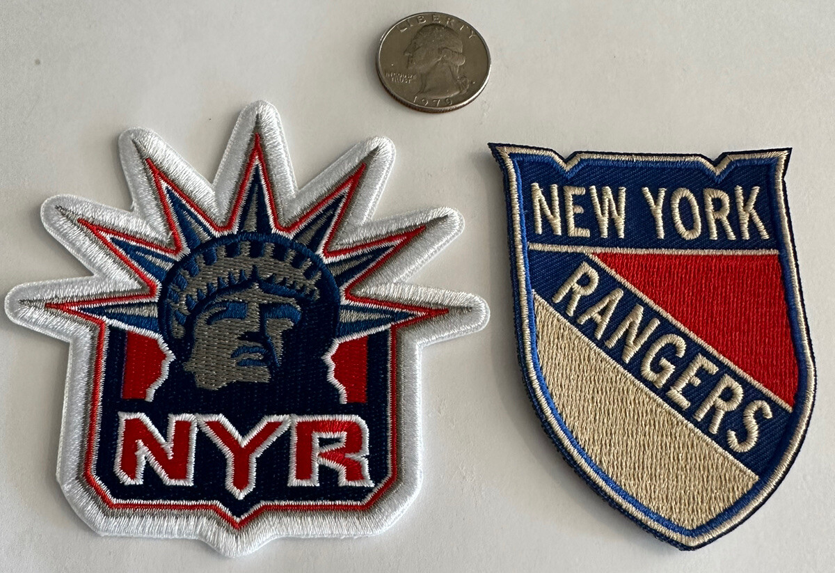 (2)-NEW YORK RANGERS VINTAGE STYLE EMBROIDERED IRON ON PATCHES ...