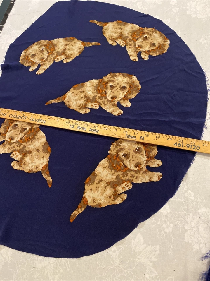 Pure Silk Remnant 100% Silk crepe De Chine Fabric Quilt Puppy For Masks Etc - Image 3 of 4