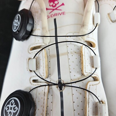 Mens G Drive Fore Golf Cleat Shoes 12 White Pink Sno Dial Cable Lace Spikeless Mens G Drive Fore Golf Cleat Shoes 12 White Pink Sno Dial  main image 4