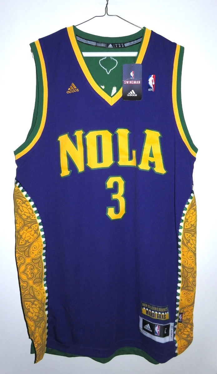 2009/10 Chris Paul New Orleans Hornets Mardi Gras Adidas Authentic NBA  Jersey Size 40 – Rare VNTG