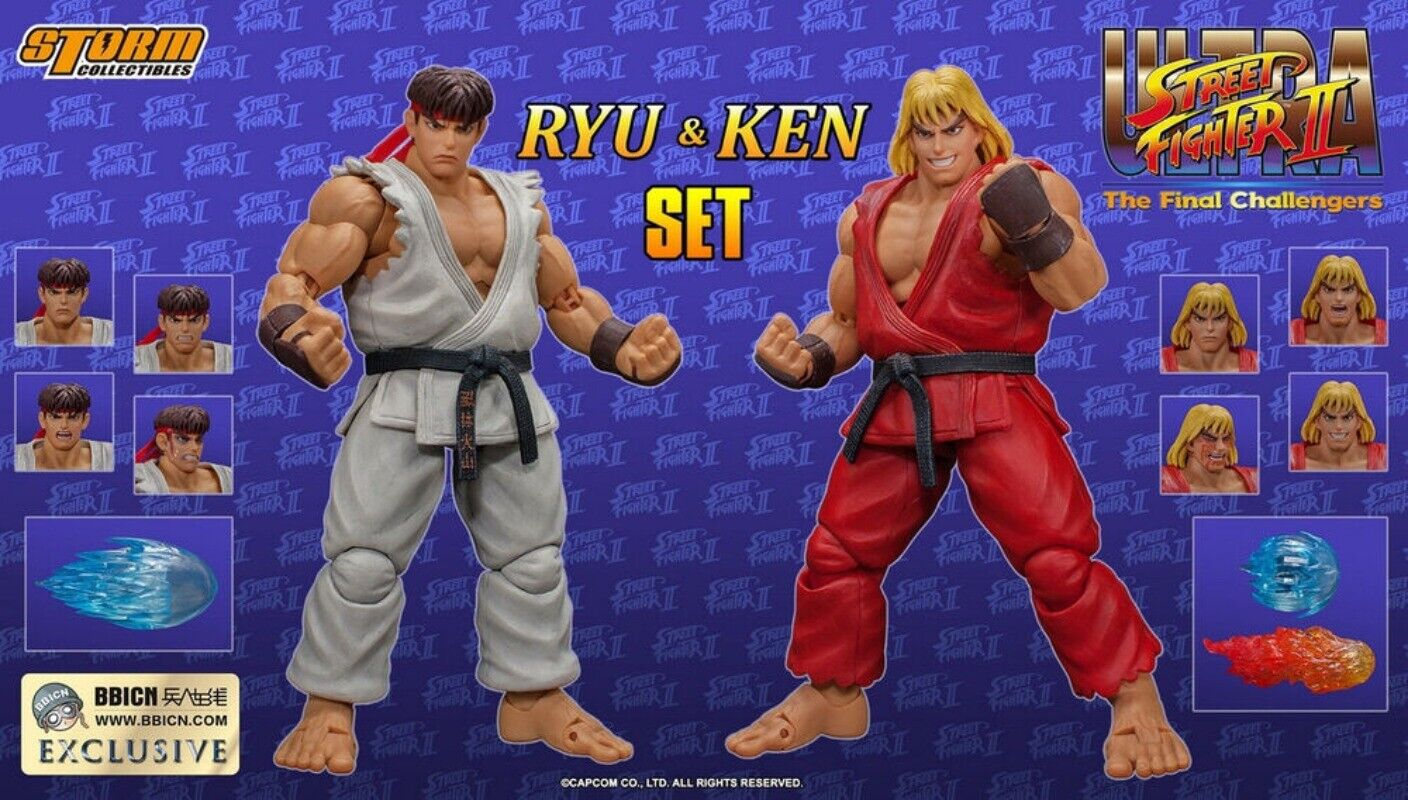 Kidslogic Street Fighter Original Anime Figure RYU SAKURA Set