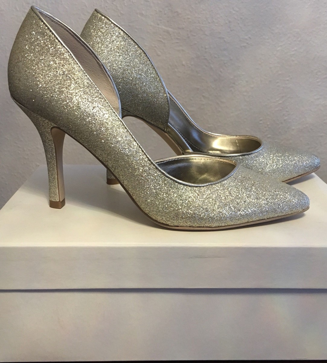 anne klein silver dress shoes ANNE KLEIN IFLEX SILVER OPEN TOE SLINGBACK