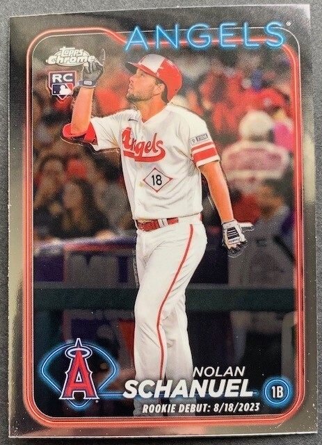 2024 TOPPS CHROME UPDATE NOLAN SCHANUEL USC68 LOS ANGELES ANGELS ROOKIE DEBUT RC