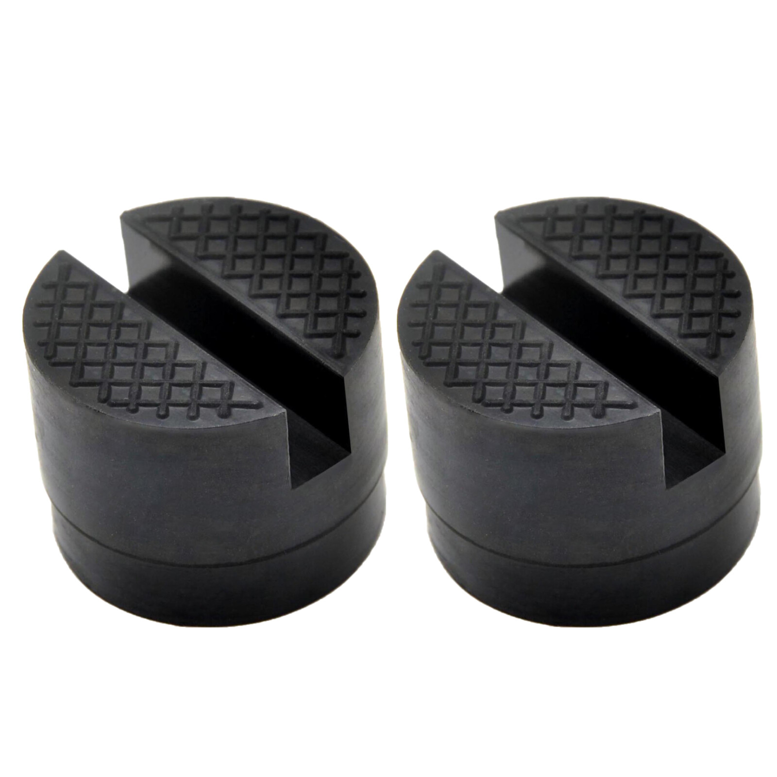 2x Rubber Slotted Jack Pad Frame Rail Protector Car Lifting Tool