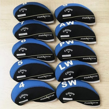 New 10PCS Golf Iron Head Cover, Callaway Classic Black Blue Club Headcovers