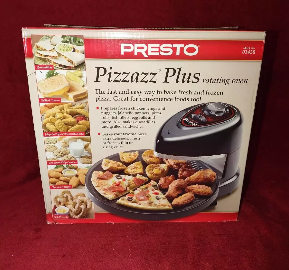 Presto stainless online pizza oven 03436