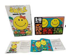 Vintage Smile Dress Up Play Set Colorforms 581 Opened Unused 1971 Art MIB