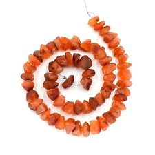Natural Carnelian Rough Nugget Unpolished Wholesale Beads 4 to 15mm 13" Strand