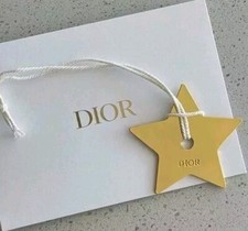 Genuine Dior Star Gold Tone Bag Charm Christmas Tree Ornament Keychain Pendant 