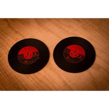 Schallplatte Vinyl Untersetzer Gummi 4 & 6 St&uuml;ck! Perfektes Geschenk f&uuml;r jede Vinyl Fan Disk