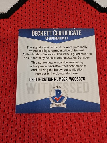 Kyle Kuzma Autographed/Signed Jersey Beckett COA Red Custom Jersey - Picture 4 of 8