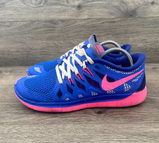 Nike Free Run 5 Trainers Sneakers Shoes Unisex Kids Size 5.5Y Blue 644446-400