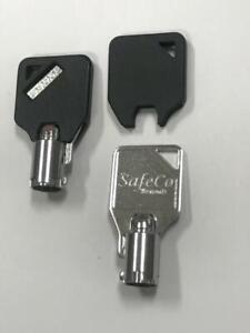 1 Sentry safe lock  keys for Model HL100ES and H060ES Takes a 4 sided key 