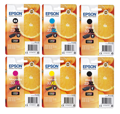 Epson 33XL, Orange Tintenpatronen, T3351, T3361, T3362, T3363, T3364, T3357, SET