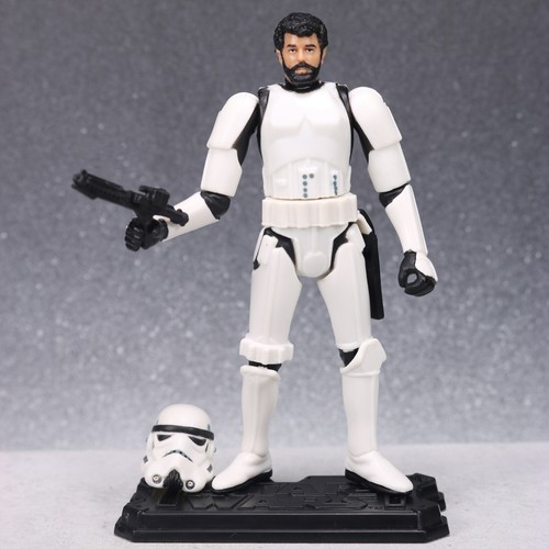 Star Wars Saga Vintage Collection GEORGE LUCAS Stormtrooper Disguise Complete - Picture 1 of 3