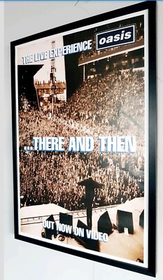 Oasis Framed ORIGINAL Poster-Liam Gallagher-Live Forever Definitely Maybe 